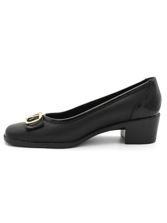 Leder Pumps Schwarz
