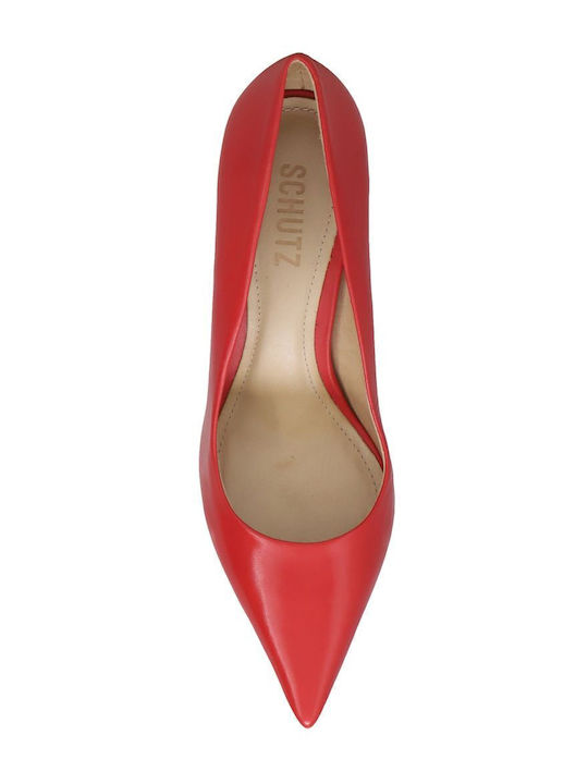 Leder Pumps Rot
