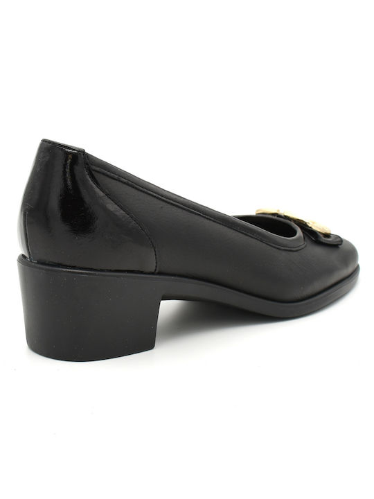Leder Pumps Schwarz
