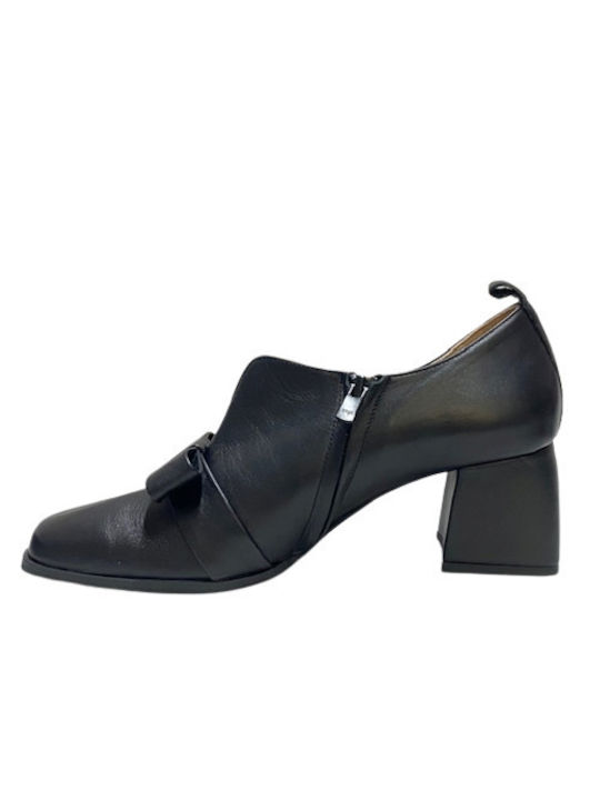 Bertelli Black Medium Heels