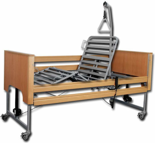 Tecfor Care Ecofit Electric Poliedru Pat de spital cu Bara laterală / Saltea / Postat pe / Roți / Frâne
