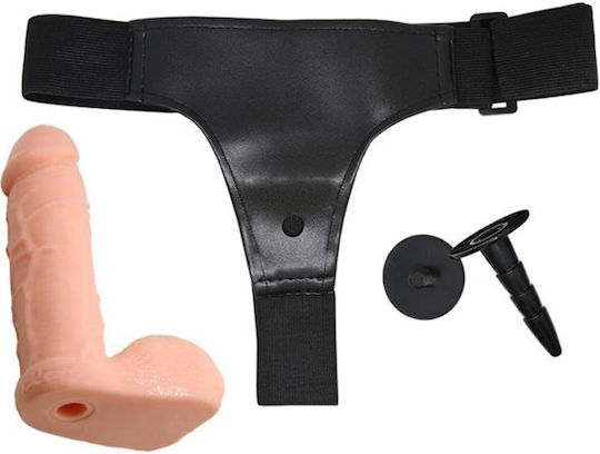 Flaxy Strap Ons Harness 17.5cm Flesh Color