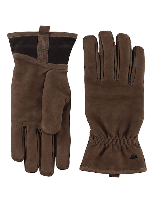 Camel Active Men's Leather Gloves Brown