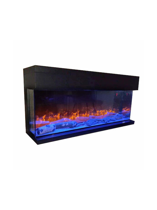 ElectricSun Επιτοίχιο Ηλεκτρικό Τζάκι 10W 153x50cm Μαύρο