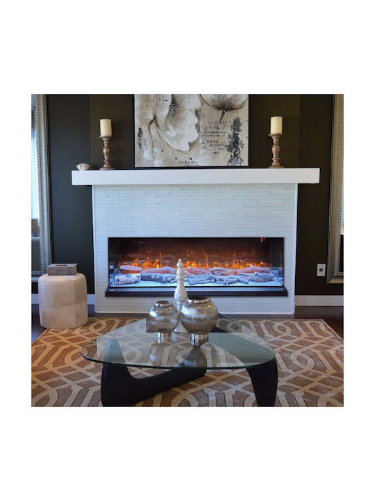ElectricSun Wall Mounted Electric Fireplace 10W 153x50cm Black