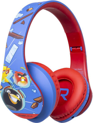 PowerLocus P2 Wireless/Wired Over Ear Kids' Headphones Angry Birds Red