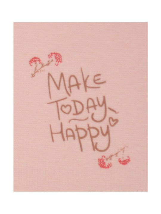 Make Today Happy Kids Beanie Knitted Fuchsia