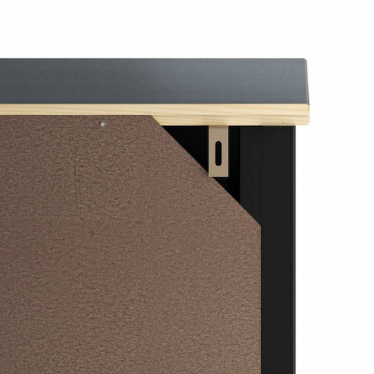 vidaXL Bathroom Cabinet L40xW27xH71.5cm Black