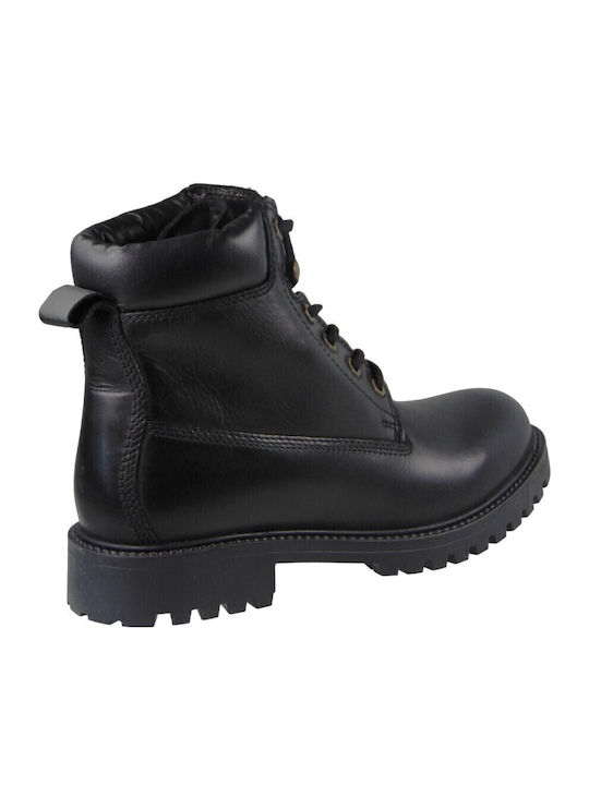 Leder Herrenstiefel Schwarz MH-102H01