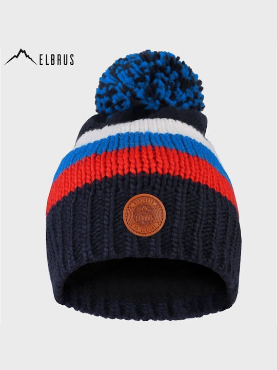 Elbrus Beanie Unisex Σκούφος Πλεκτός σε Μπλε χρώμα