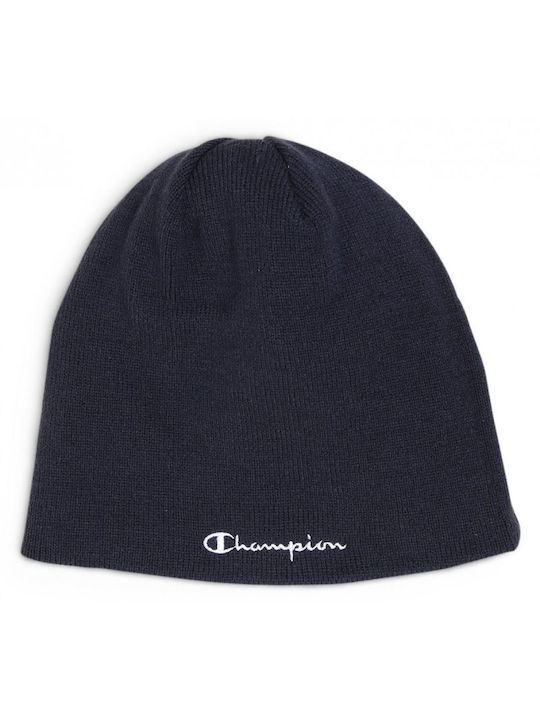 Beanie Unisex Reversible Σκούφος Πλεκτός σε Navy Μπλε χρώμα