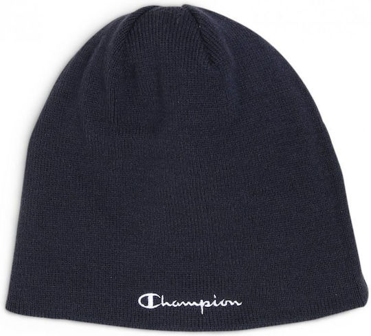 Beanie Unisex Reversible Beanie Knitted in Navy Blue color