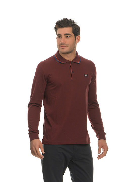 Paul & Shark Bluza Bărbătească cu Mânecă Lungă Polo Albastru marin