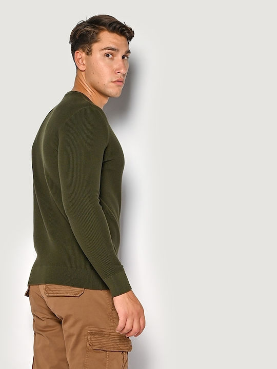 Brokers Jeans Herren Langarm-Pullover Khaki