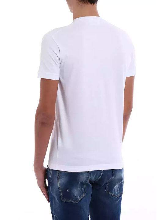 Dsquared2 T-shirt Bărbătesc cu Mânecă Scurtă Alb