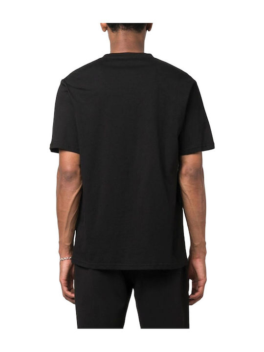 Just Cavalli T-shirt Bărbătesc cu Mânecă Scurtă Negru