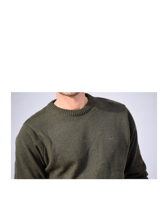 Cotton Green Herren Langarm-Pullover Khaki