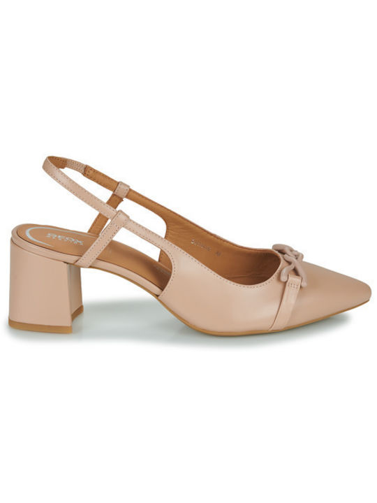 Geox Beige Heels with Strap D Bigliana