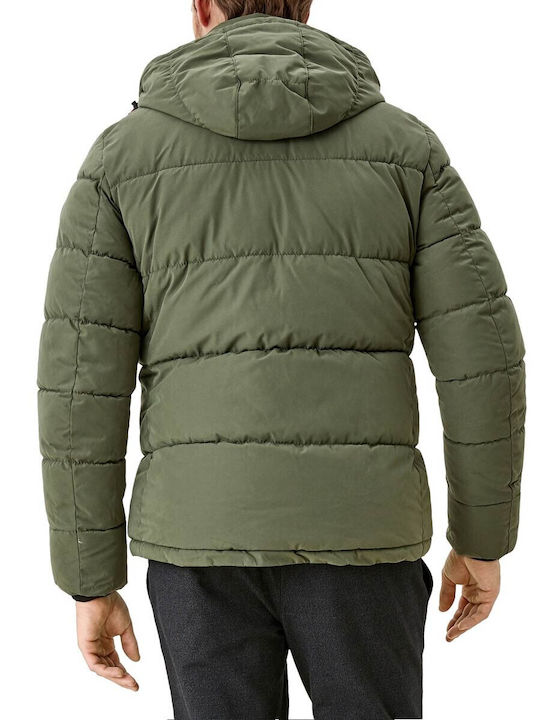 S.Oliver Herren Winter Jacke Lässig Μπορντό & Χακί