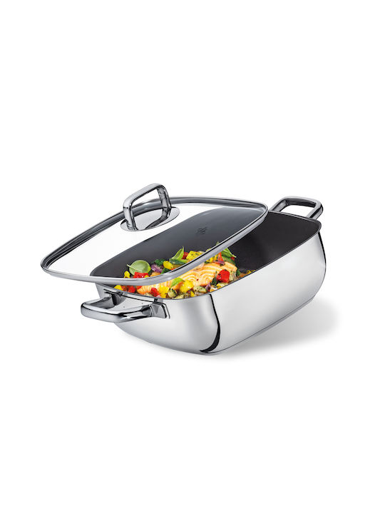 Kuchenprofi Dutch Oven Rectangular Glass with Glass Lid 28x28cm 1pcs