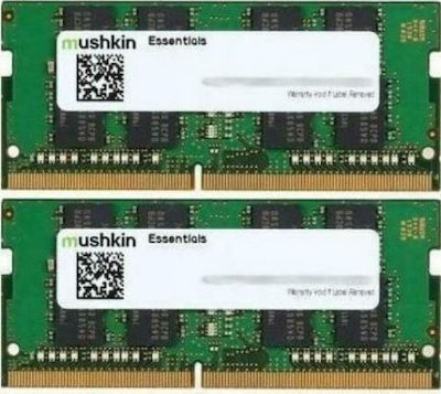 Mushkin Essentials 32GB DDR4 RAM με 2 Modules (2x16GB) και Ταχύτητα 3200 για Laptop