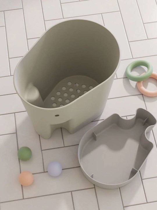 Shnuggle Children's Plastic Storage Box Gray 25.5x26.5cm
