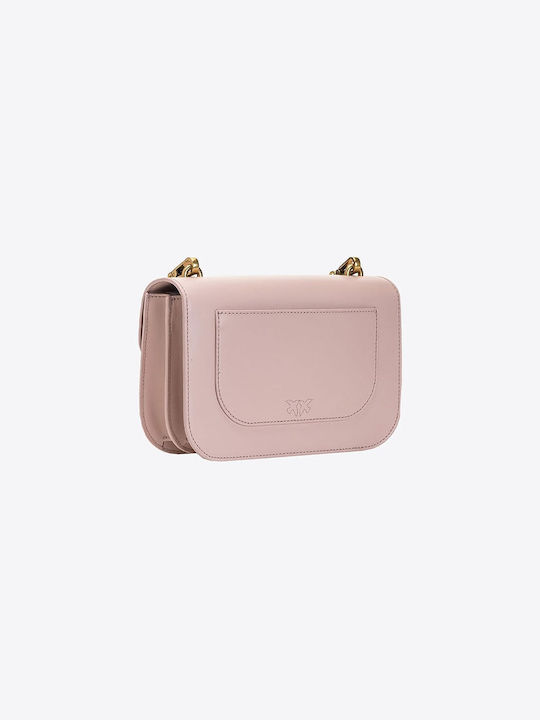 Pinko Love Bell Leather Women's Bag Shoulder Pink