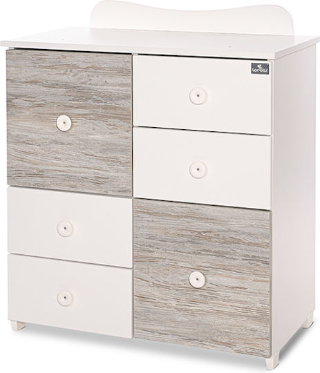 Dulap cu Sertare pentru Bebeluși cu 4 Sertare Albă 83x71x96cm