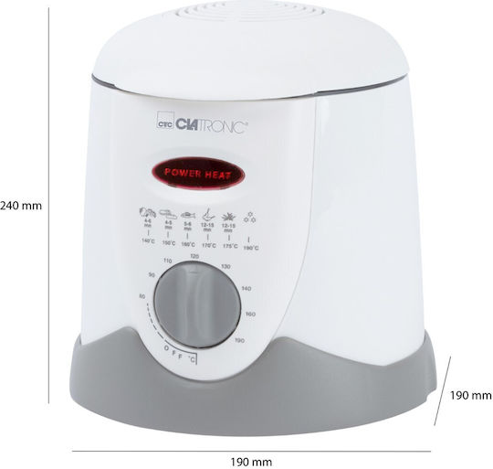 Clatronic 210091 Φριτέζα 1lt Λευκή