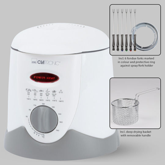 Clatronic 210091 Φριτέζα 1lt Λευκή