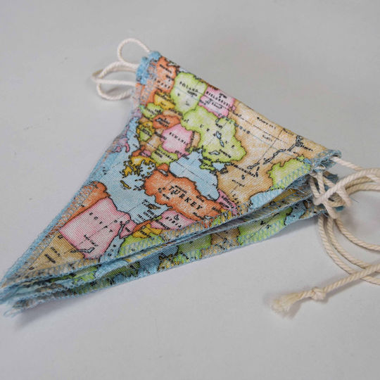 Decocraft Worldmap Flags in Blue Color