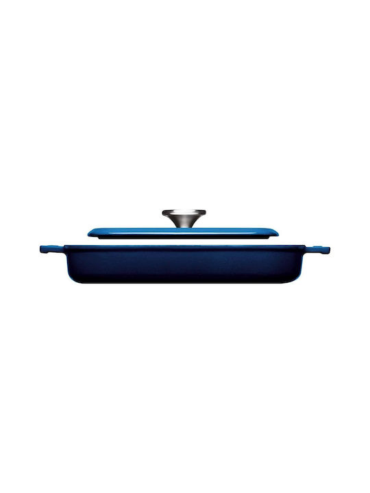 Woll Iron Γκριλιέρα από Μαντέμι Με Καπάκι Cobalt Blue Iron 28cm