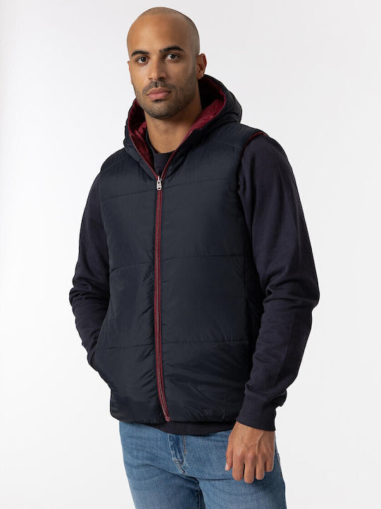 Sleeveless Jacket Bordeaux/Blue