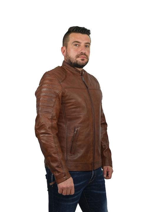 Leatherland Geacă pentru bărbați Leather Κoniak