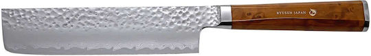 Ryusen Cuțit Nakiri din Oțel Damasc 16cm