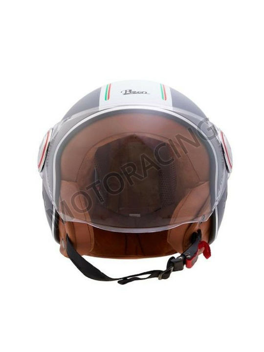 Beon B-110 Ferrari Grey Mat Motorradhelm Jet ECE 22.05 1000gr