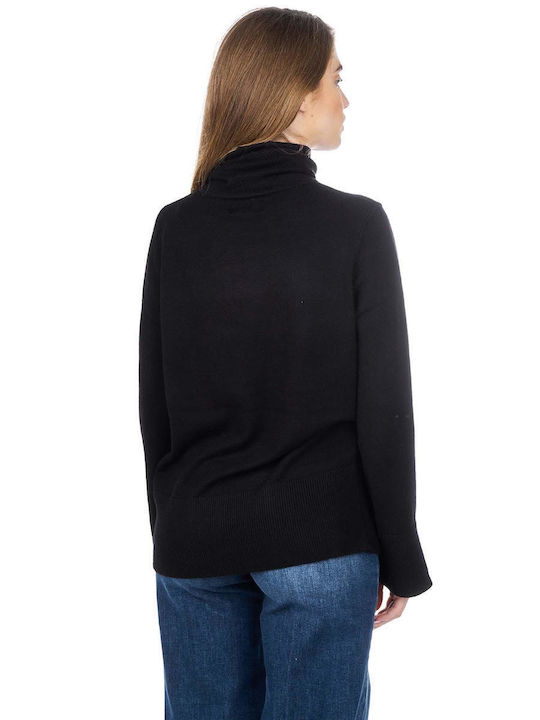 Only Damen Langarm Pullover Rollkragen Schwarz