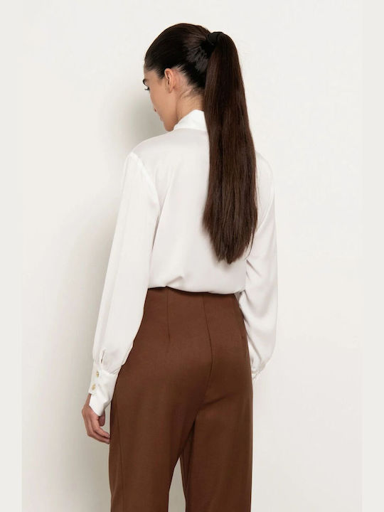 Toi&Moi Women's Blouse Long Sleeve Off White