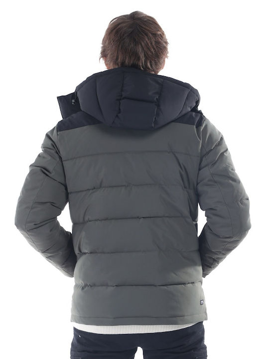 District75 Men's Winter Puffer Jacket Haki