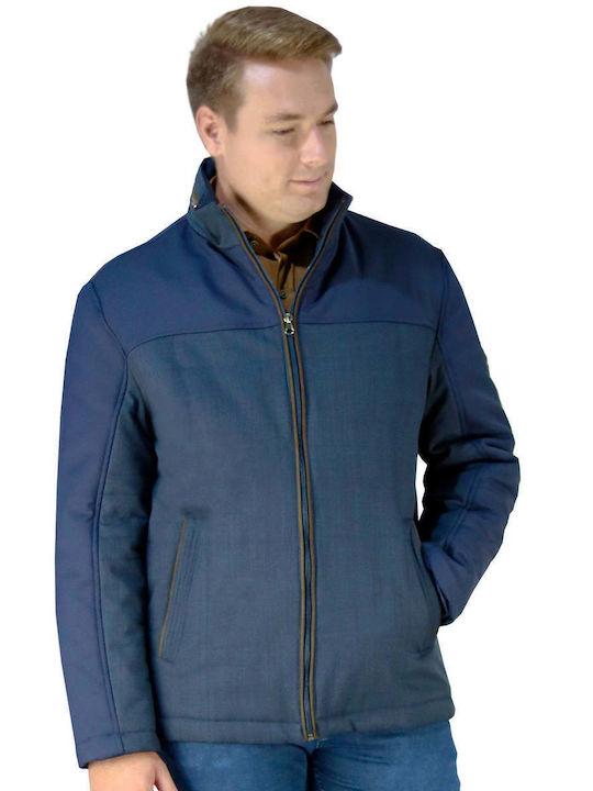 New Company Herren Winter Jacke Lässig Μπλε