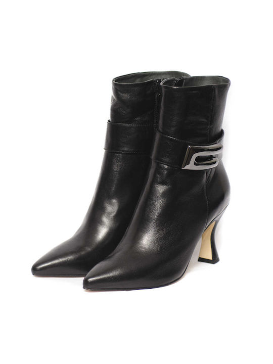 Paola Ferri Leather Women's Ankle Boots Black