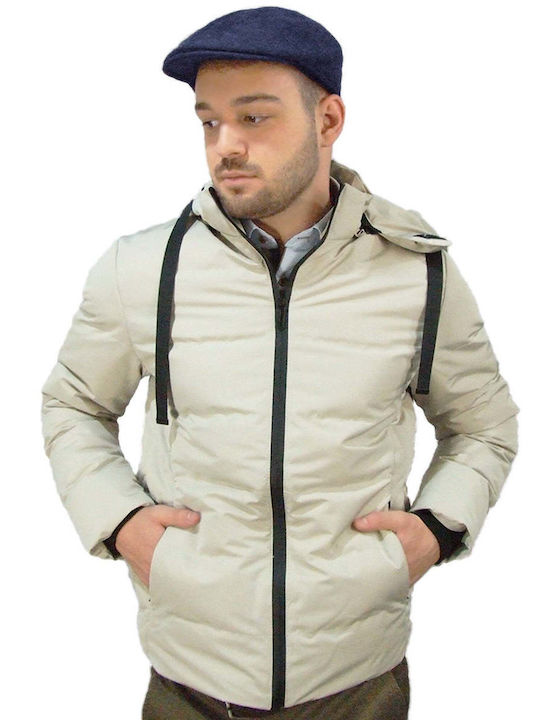 North Star Men's Winter Puffer Jacket White