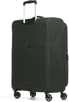 Samsonite Litebeam Spinner Medium Travel Suitcase Fabric Green with 4 Wheels Height 66cm