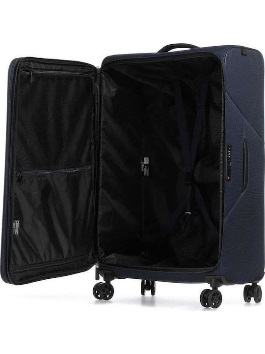 Samsonite Litebeam Μεγάλη Βαλίτσα Ταξιδίου Υφασμάτινη Midnight Blue με 4 Ρόδες