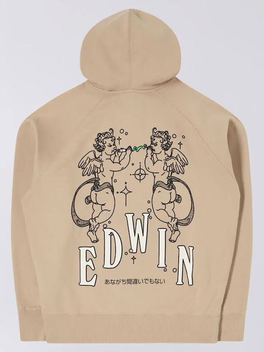 Edwin Men's Sweatshirt with Hood Beige