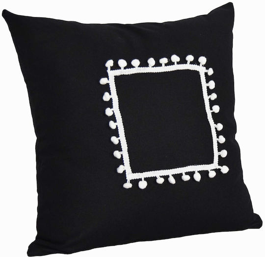 Decocraft Decocraft Dekorativer Kissenbezug Boho Schwarzes 40x40cm