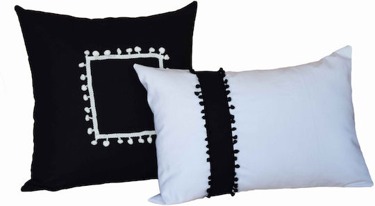 Decocraft Decocraft Dekorativer Kissenbezug Boho Schwarzes 40x40cm