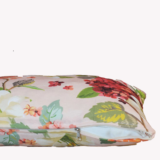Decocraft Decocraft Dekorativer Kissenbezug Floral Rosa 45x45cm