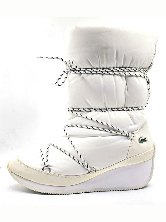 Lacoste Snow Boots with Laces White