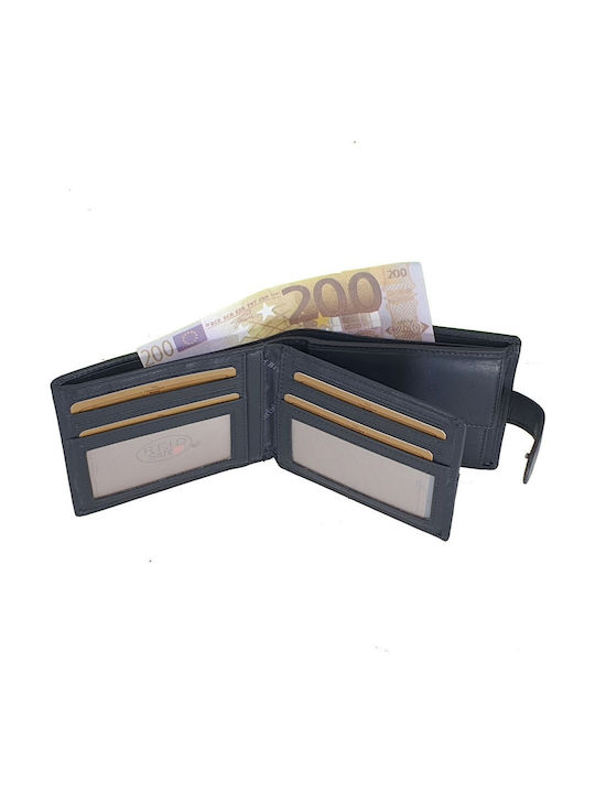 Leather Men's Wallet Cards with RFID Black